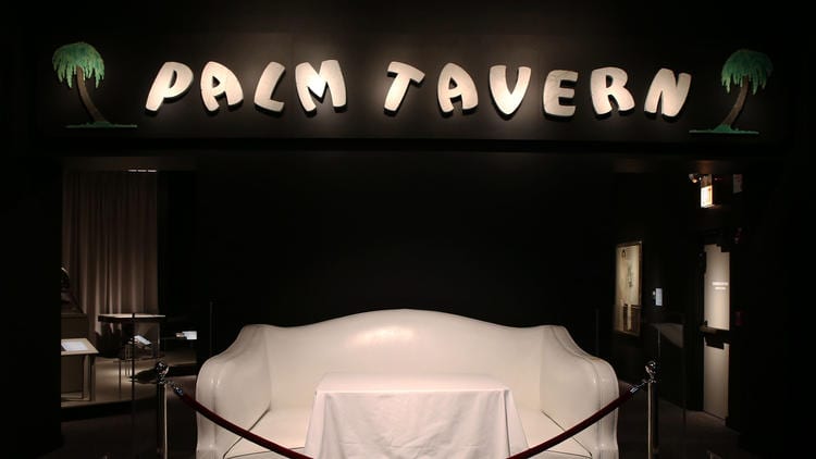 Phil Velasquez / Chicago Tribune Booth One of the famous Pump Room in the Ambassador East Hotel from 1940 and the wooden letters from the Palm Tavern from 1915.